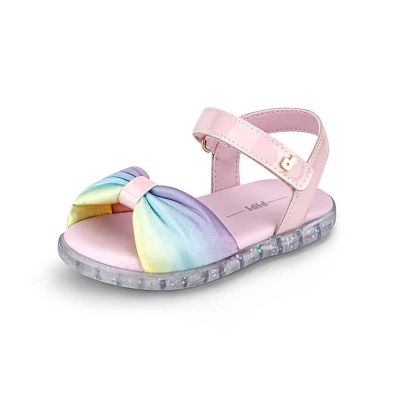 Sandalias Baby Soft Rosado Rainbow Niña Bibi-0