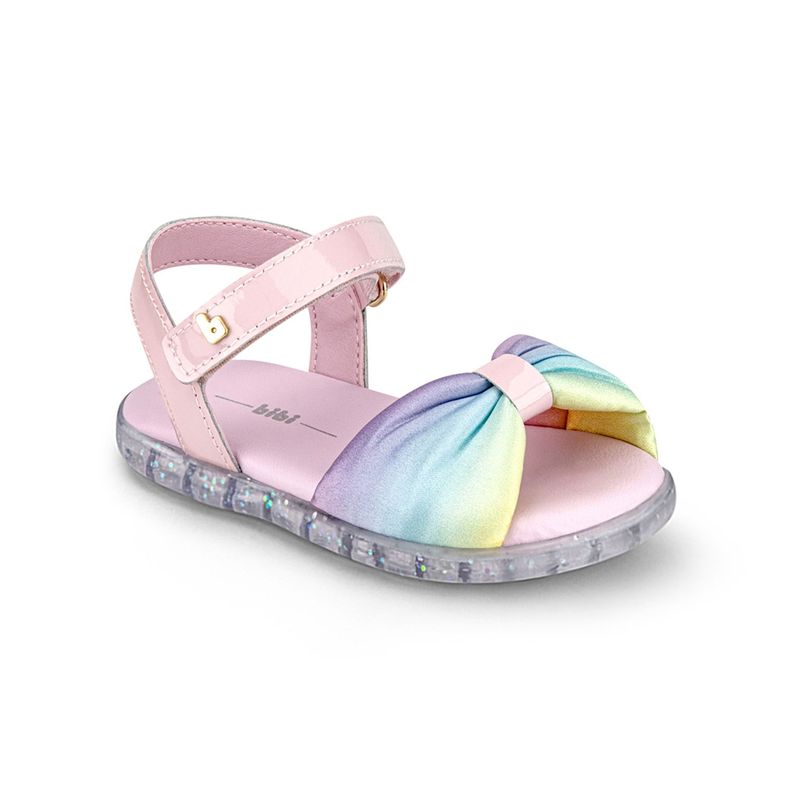 Sandalias Baby Soft Rosado Rainbow Niña Bibi-1