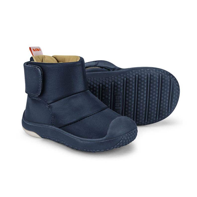Botas 100% cuero Prewalker Azul Marino Bibi.-3