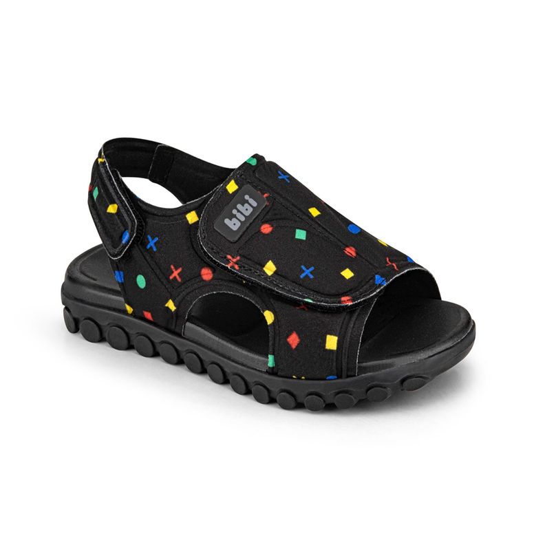 Sandalia Summer Roller Sport Negro Game Niño Bibi-1