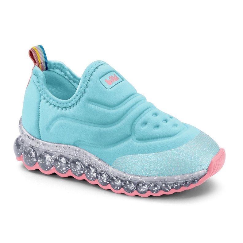 Zapatillas De Luces Roller Celebration Celeste Niña Bibi-1