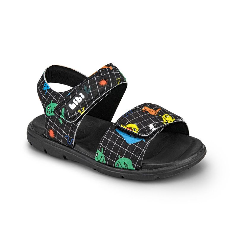 Sandalias Basic Sandals Mini Negro Dinos y Mounstritos Niño Bibi-1