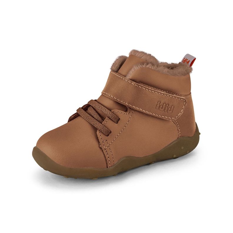 Zapatillas Caña Alta Piel De Peluche Fisioflex 4.0 II Café Bibi.-0