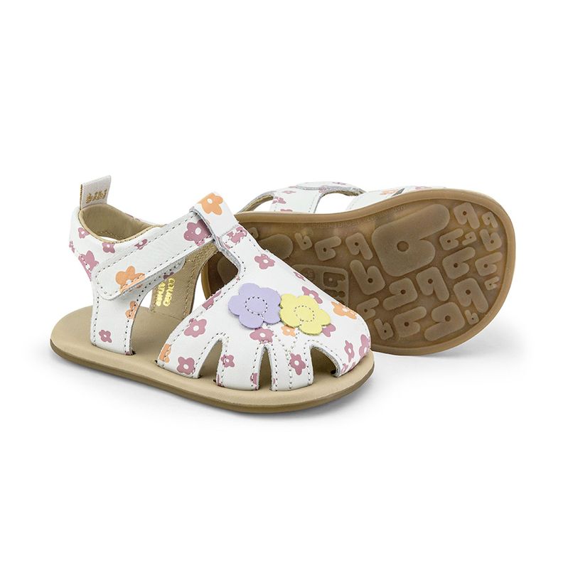 Sandalias Flowers Afeto V Blanco  Niña Bibi-3
