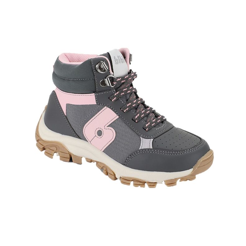 Zapatillas Trekking Trail Gris-Rosa 1249006-0