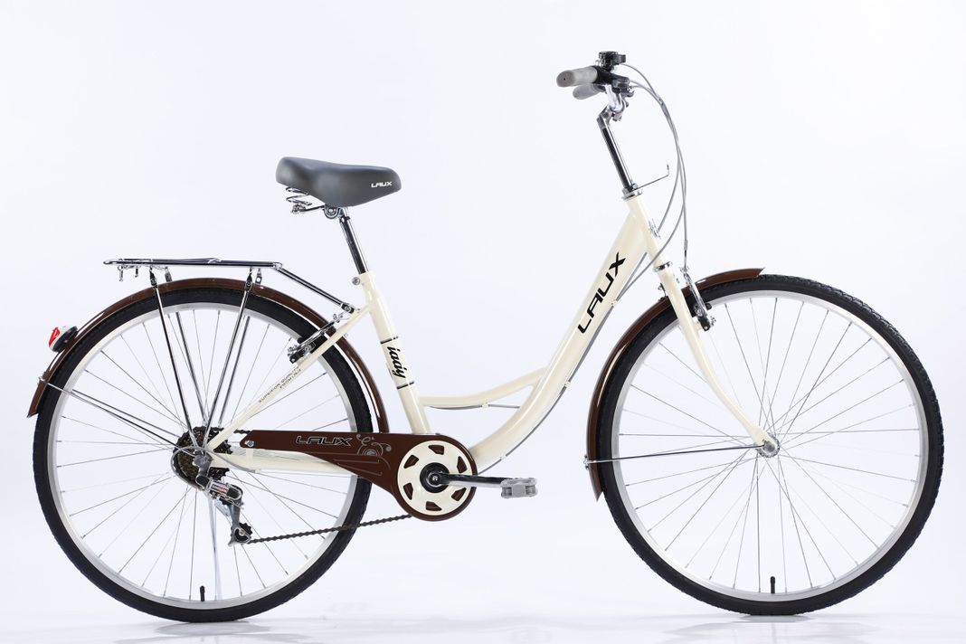 BICICLETA  ARO 26" LADY COLOR WHITE/BROWN-0
