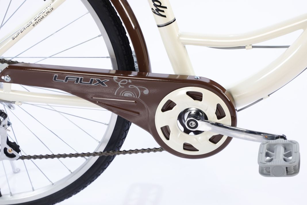 BICICLETA  ARO 26" LADY COLOR WHITE/BROWN-5