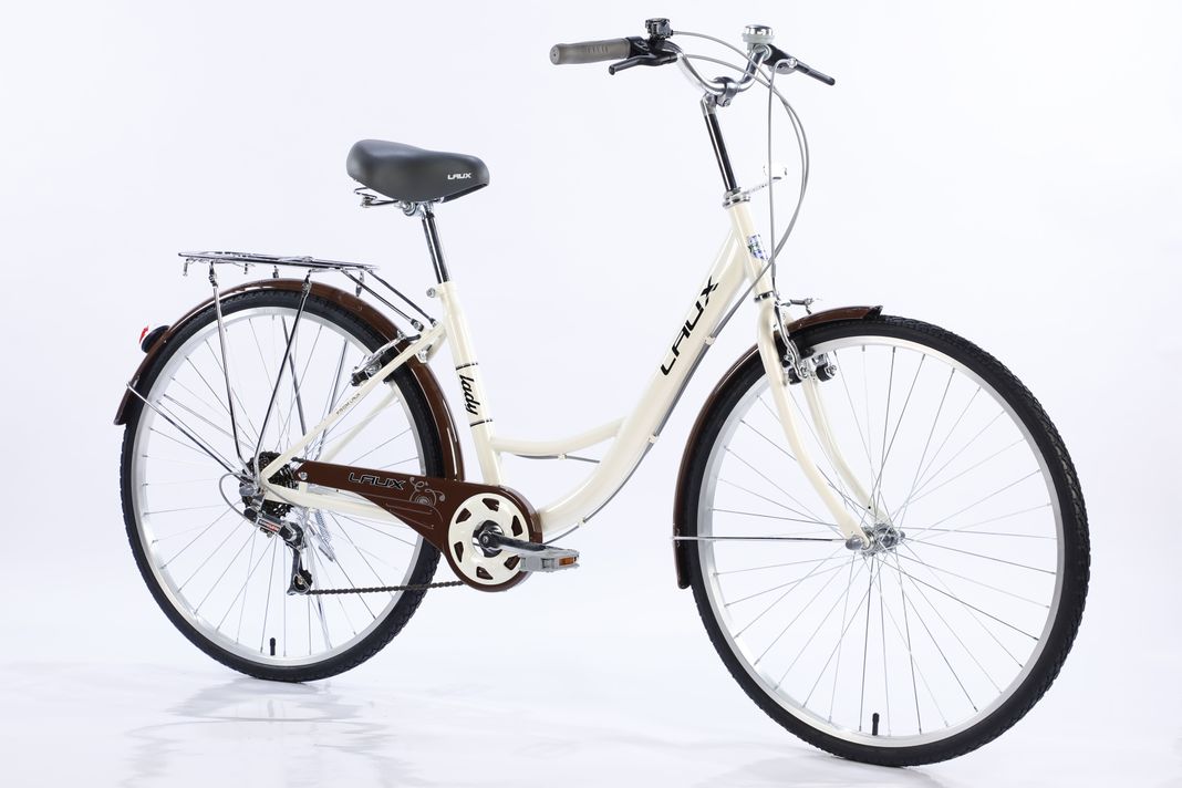 BICICLETA  ARO 26" LADY COLOR WHITE/BROWN-1