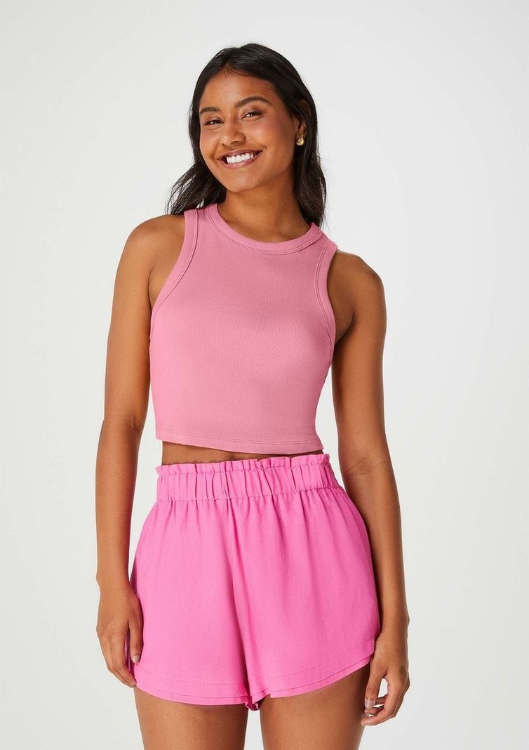 Polera Top Rosada Hering-0