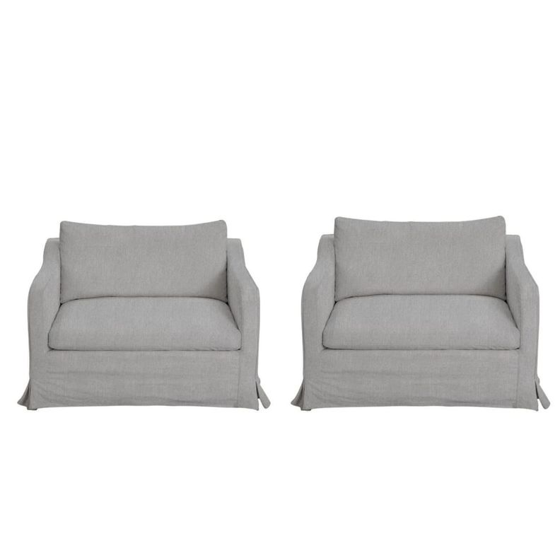Set sitial poltrona gris manhattan fundas lavables-0