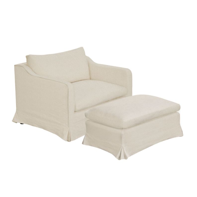 Sitial Poltrona Manhattan blanco con puff ambos con fundas lavables-0