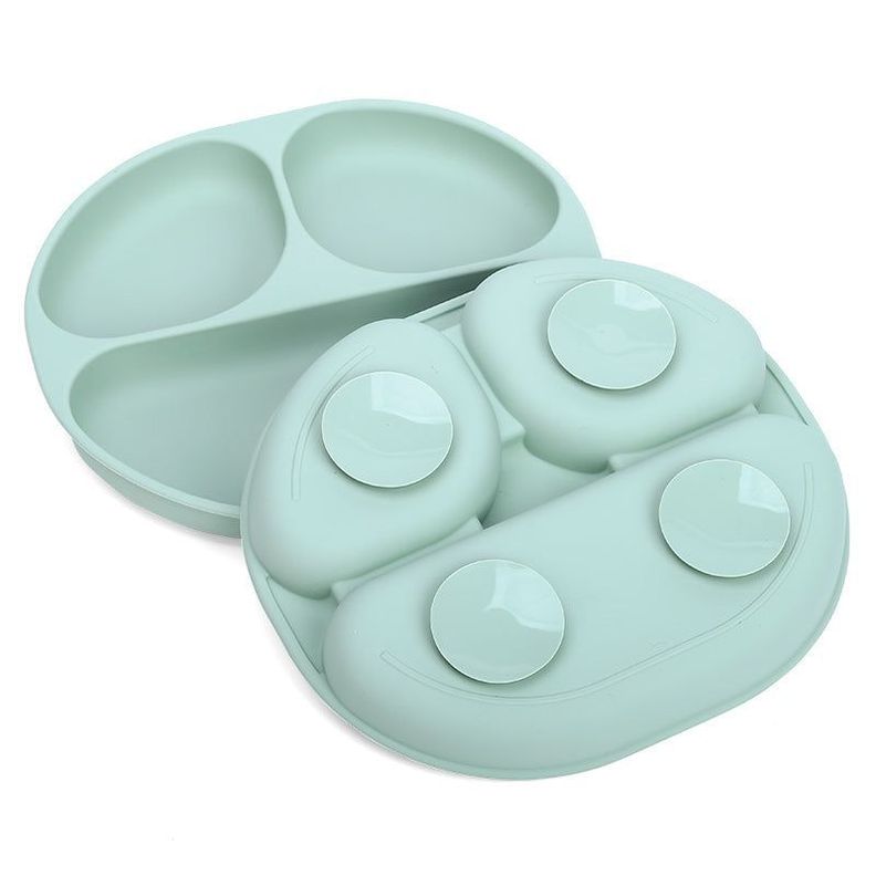 PLATO SILICONA SUCCION VERDE MENTA-1