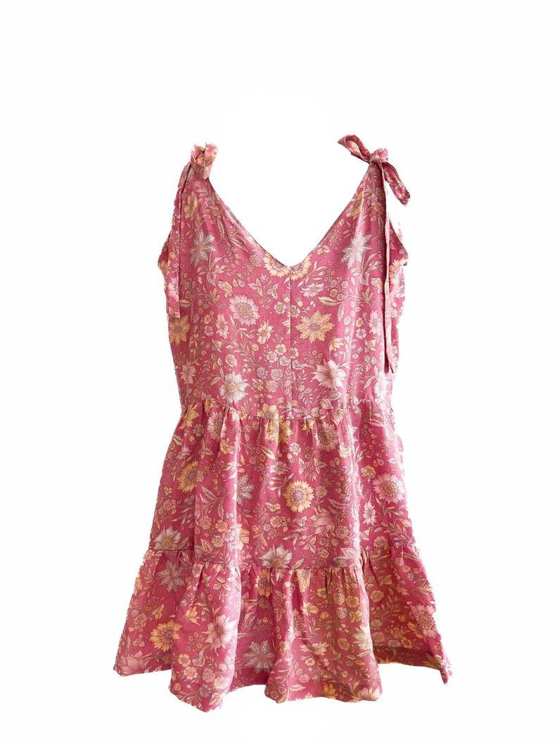 Vestido Cordillera Seda - Rosado-2