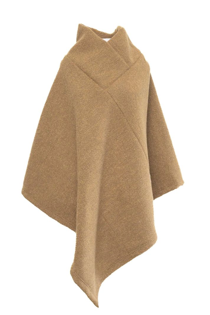 Poncho Camel 100% Lana Camel-0