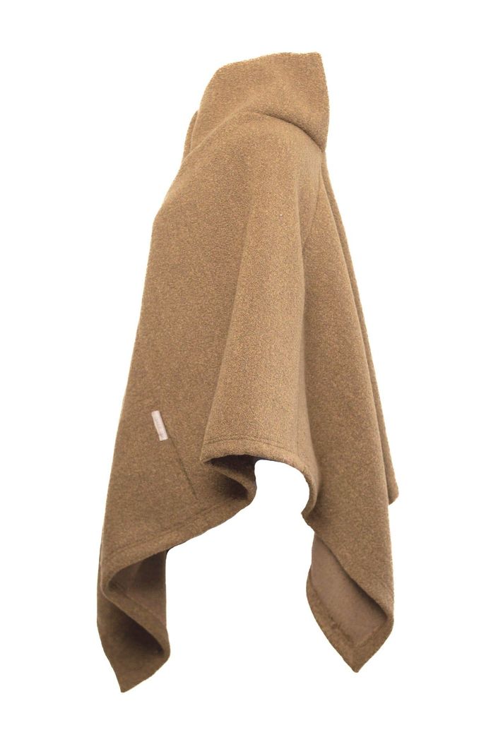 Poncho Camel 100% Lana Camel-1