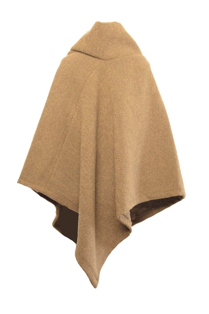 Poncho Camel 100% Lana Camel-4