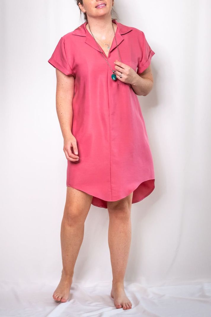 Vestido Camisero TENCEL™ Coral -1