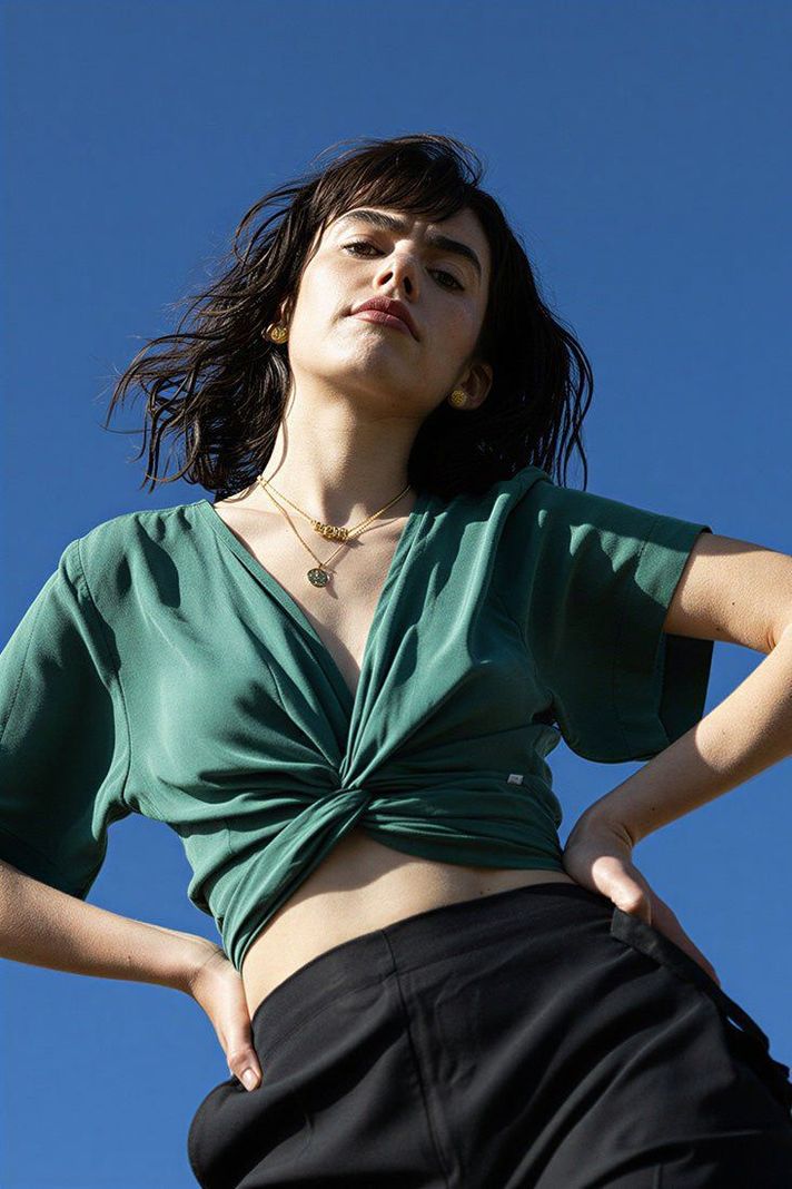 Blusón del Valle verde Cupro