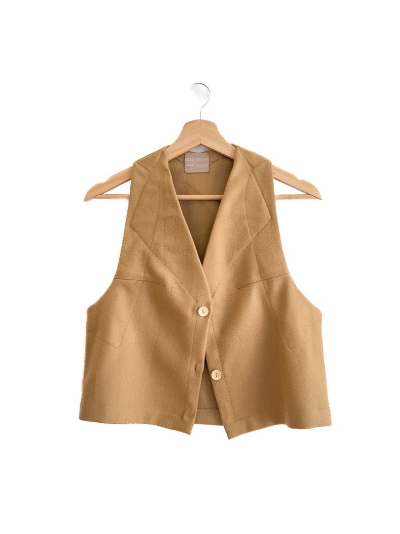 Vest 100% Lana Camel-0