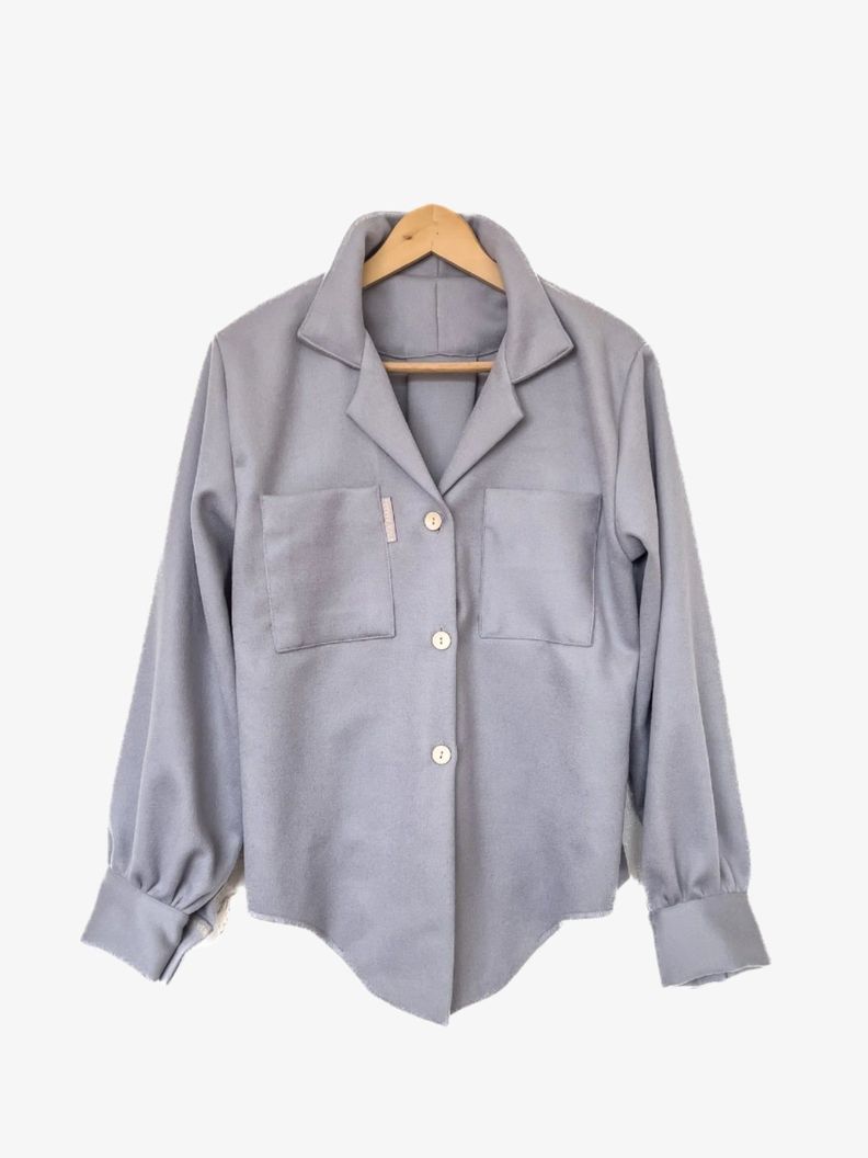 Leñadora 100% Lana Gris Ceniza