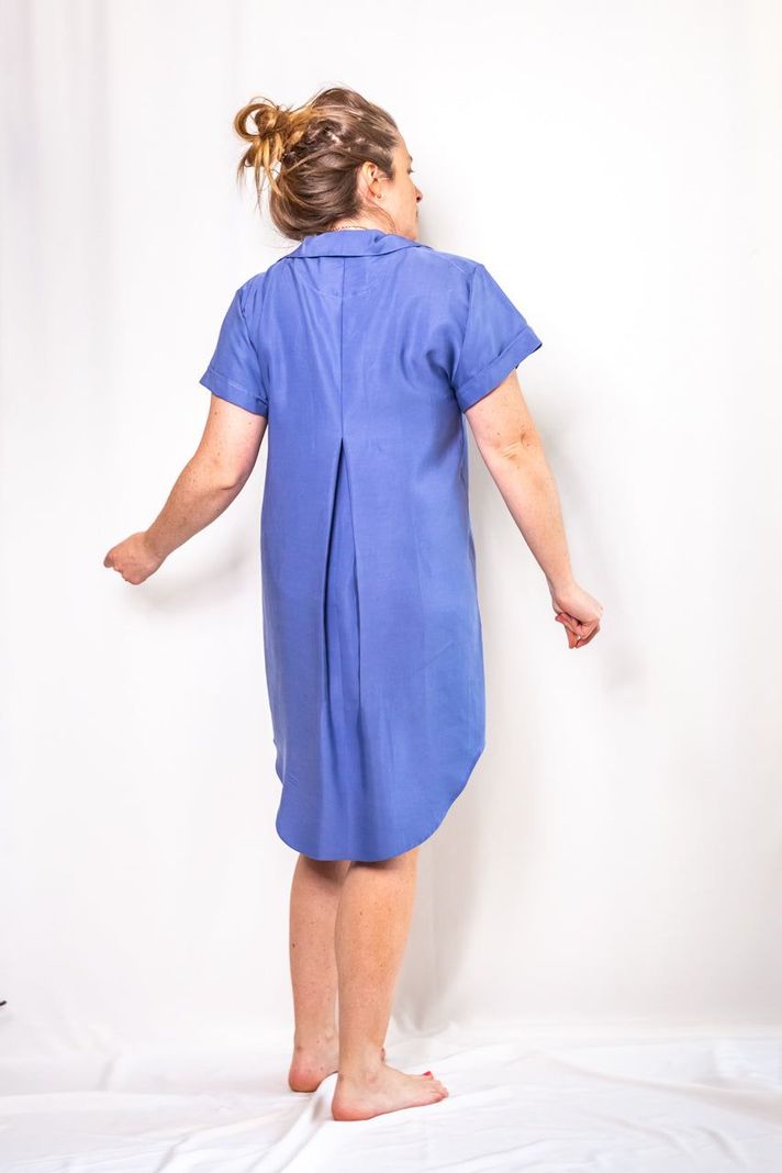 Vestido Camisero TENCEL™ Azul -1