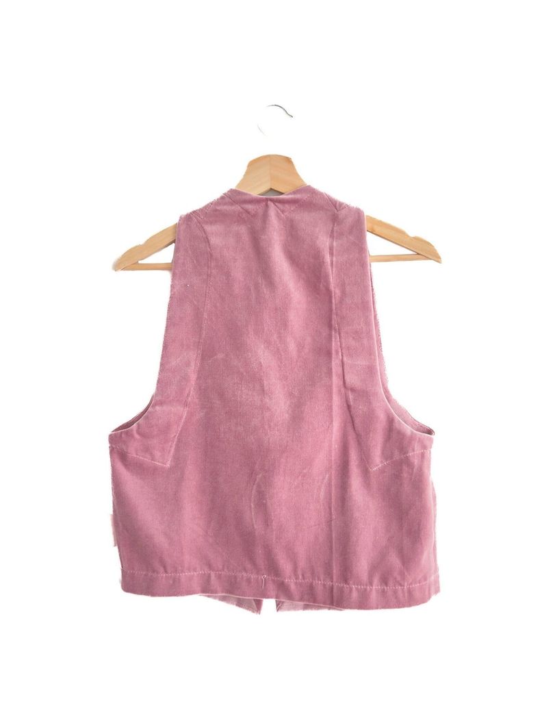 Vest Terciopelo Algodón Orgánico Rosado-3