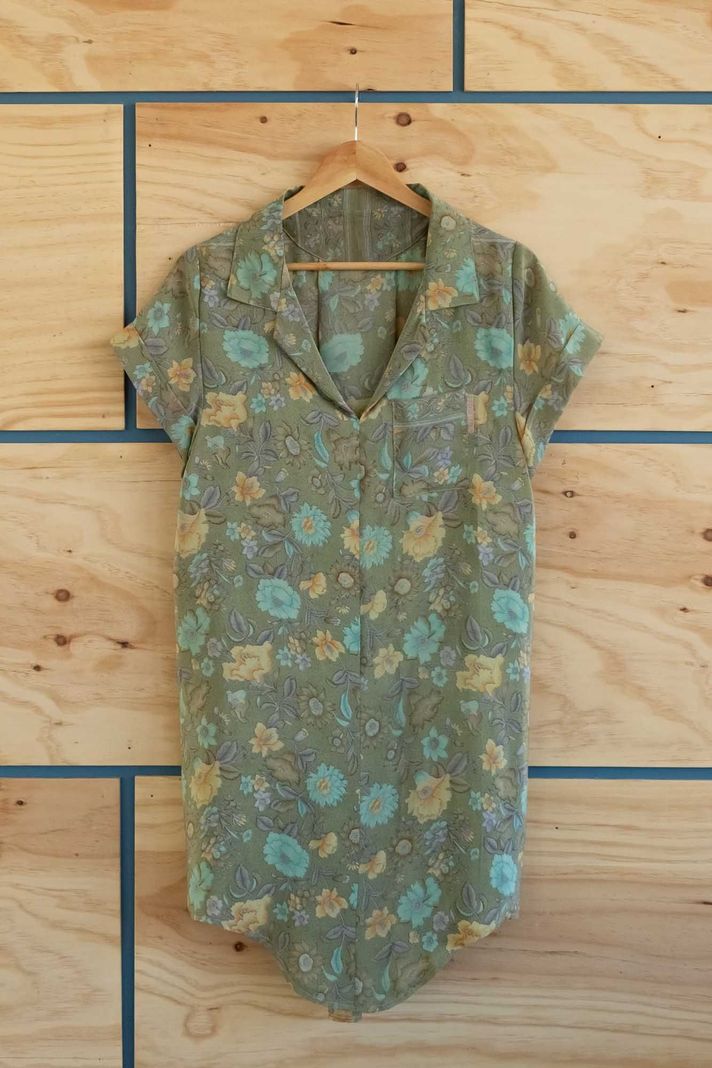 Vestido Camisero Seda-0