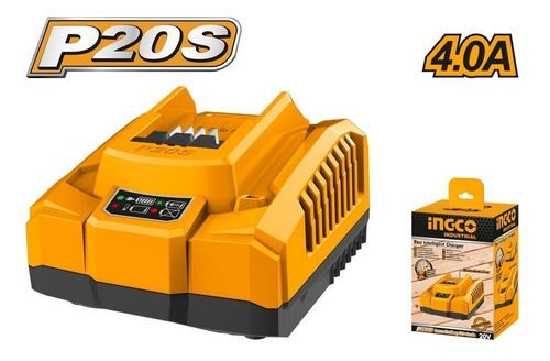 Cargador De Bateria Rapido 4Ah Industrial P20S 20V Ingco Fcli20411-7-0