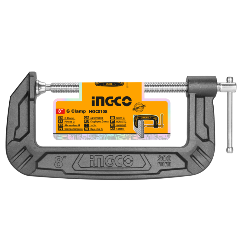 Prensa En C Industrial 200mm/8" Ingco HGC0108