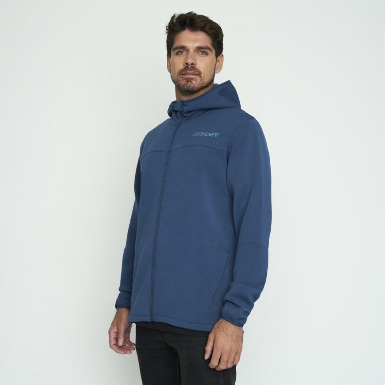 Polerón Lifestyle Hombre Spyder Light Hoodie full Zip Azul-1