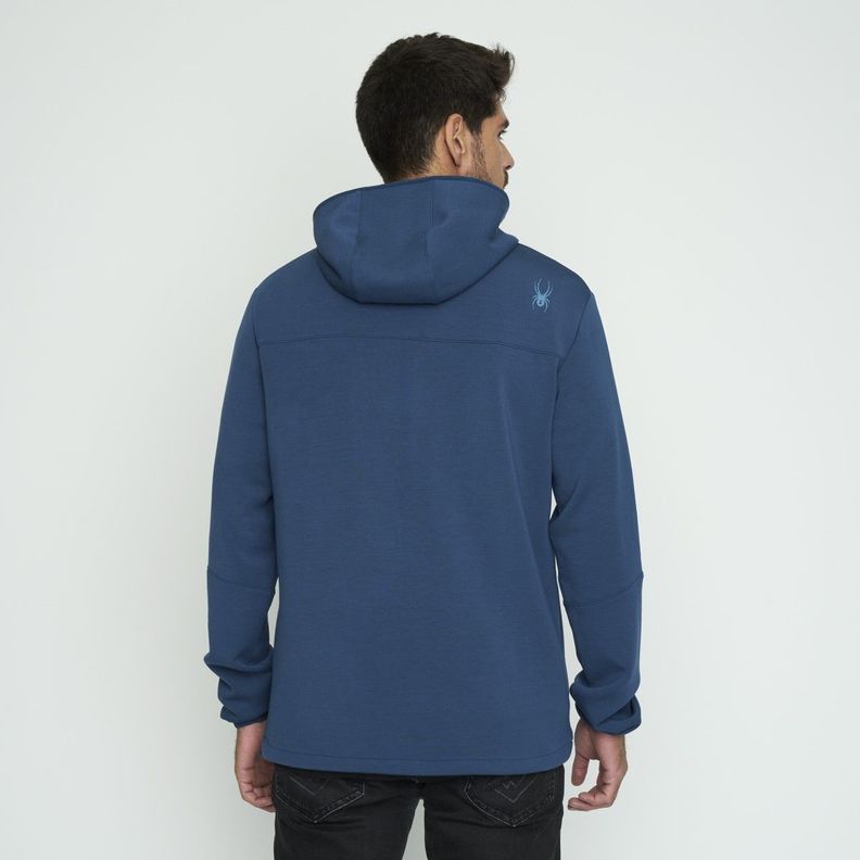 Polerón Lifestyle Hombre Spyder Light Hoodie full Zip Azul-2