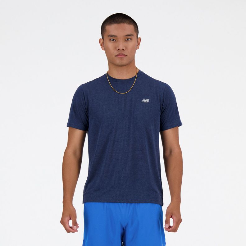 Polera Hombre Running New Balance Azul Marino-0