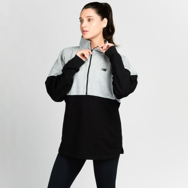 Polerón Lifestyle Mujer New Balance Negro/Gris-0