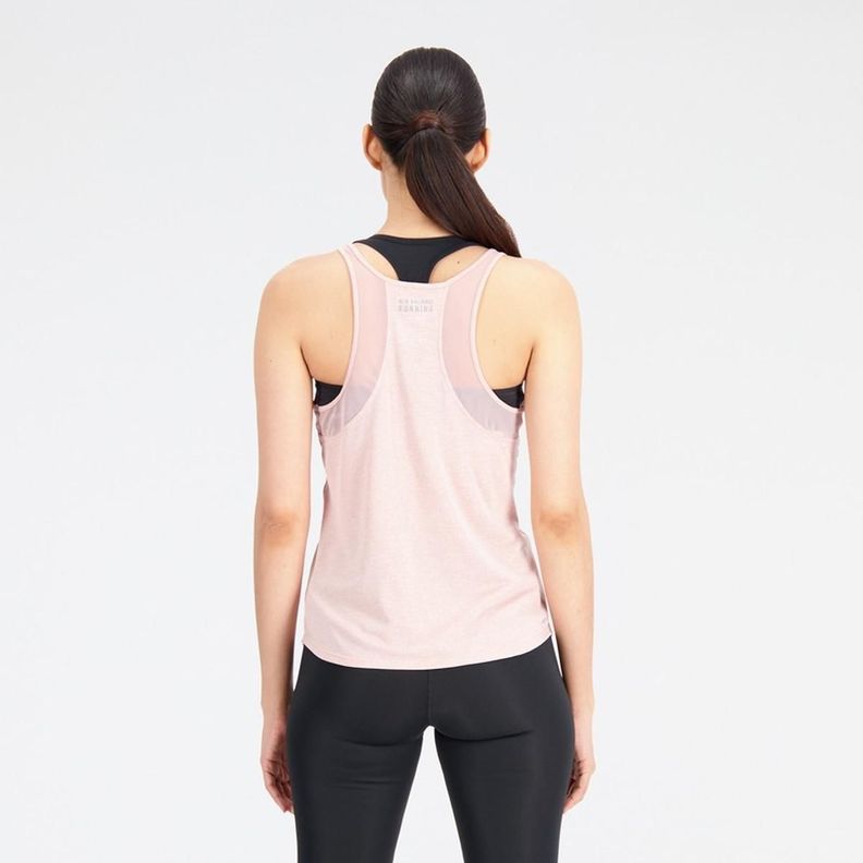 Polera Running Mujer New Balance Impact Run Rosada-2