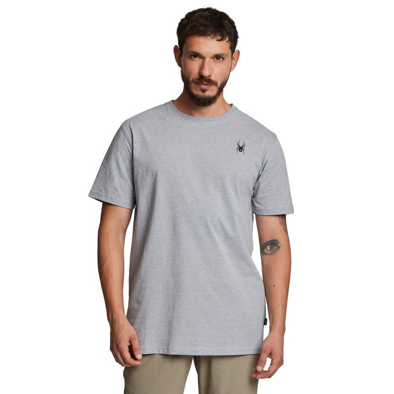 Polera Lifestyle Hombre Spyder Gris-0