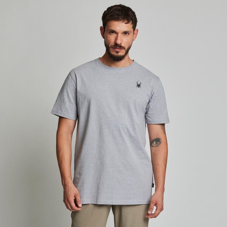 Polera Lifestyle Hombre Spyder Gris-1
