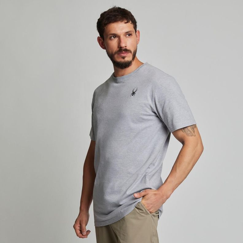 Polera Lifestyle Hombre Spyder Gris-2