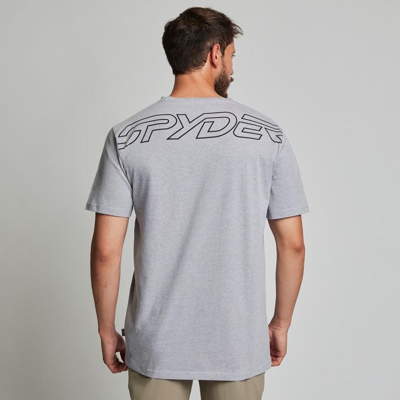 Polera Lifestyle Hombre Spyder Gris-3