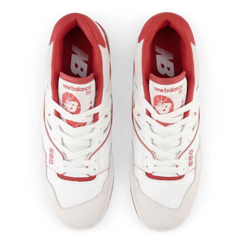 Zapatillas Urbanas Hombre New Balance 550 Blanca/Roja-2