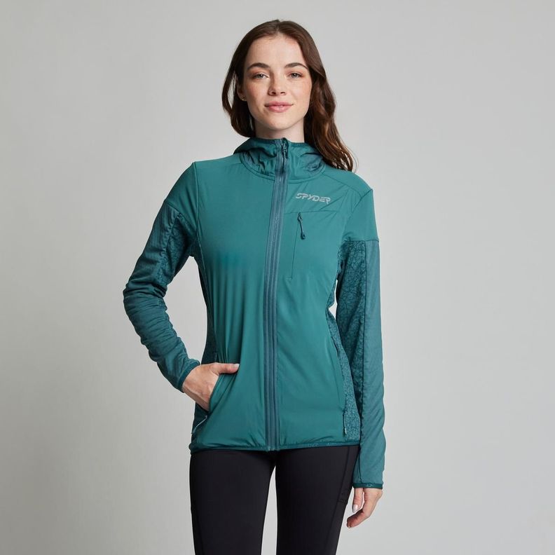 Polerón Hoodie Mujer Spyder Azul-1