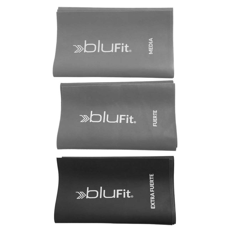 Set Bandas Elasticas Blu Fit Power band gris