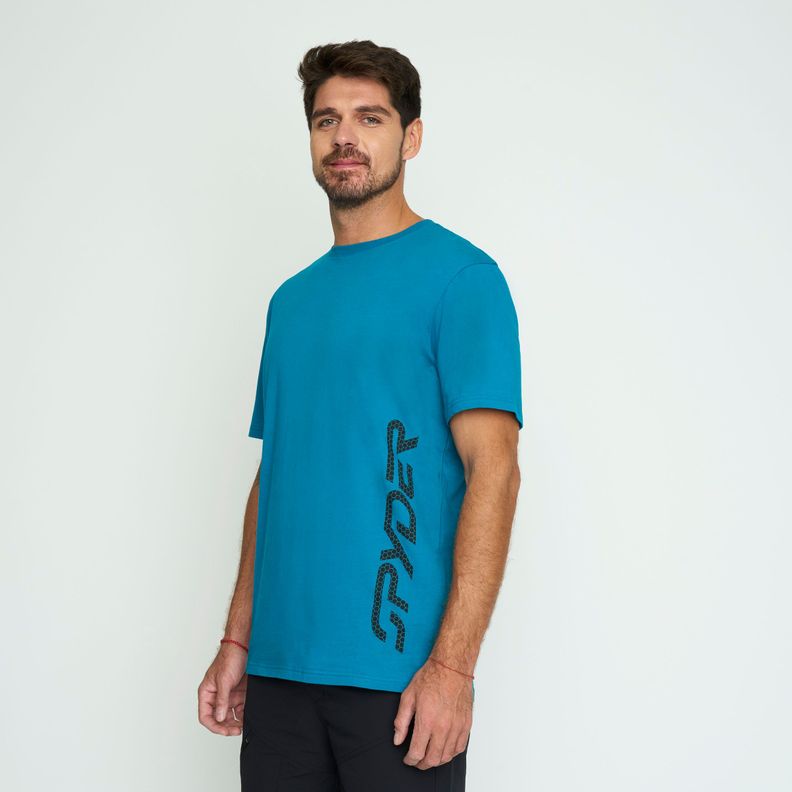 Polera Lifestyle Hombre Spyder Azul-1