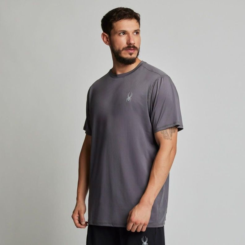 Polera Entrenamiento Hombre Spyder Sport Gris-1