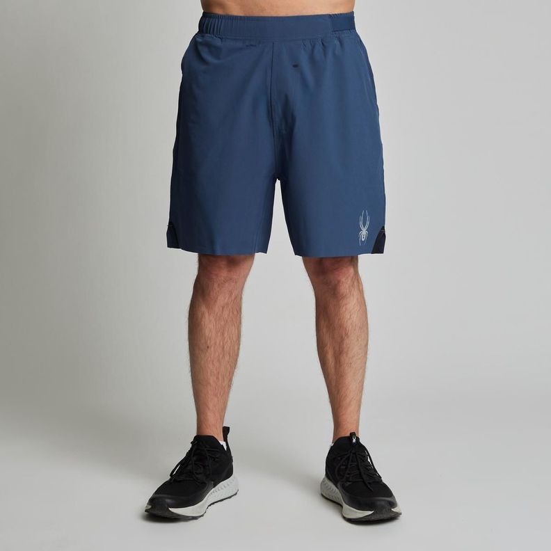 Short Entrenamiento Hombre Spyder Azul-1