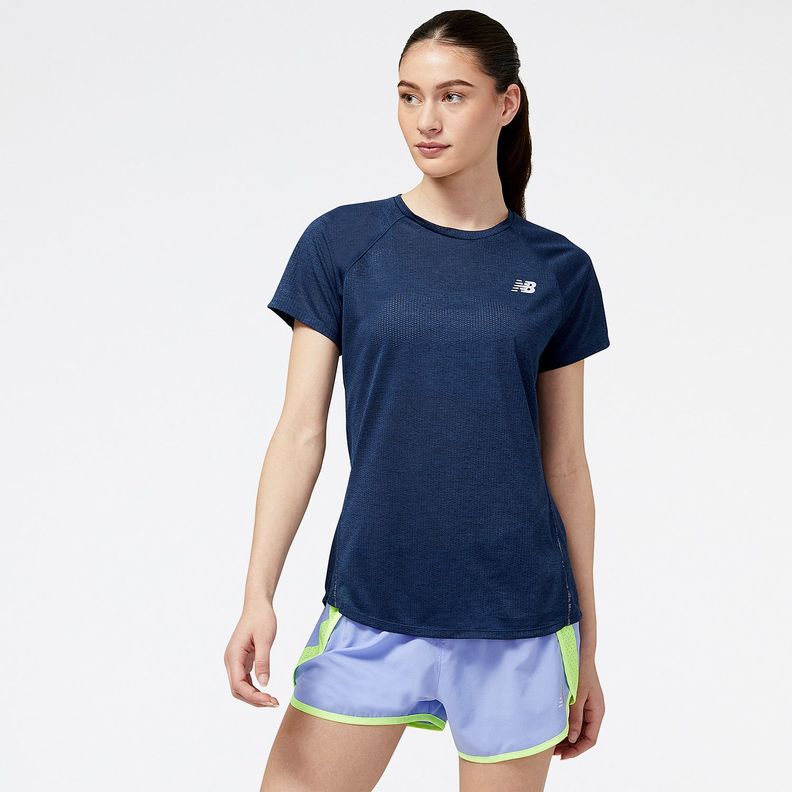 Polera Running Mujer New Balance Impact Run Azul-0