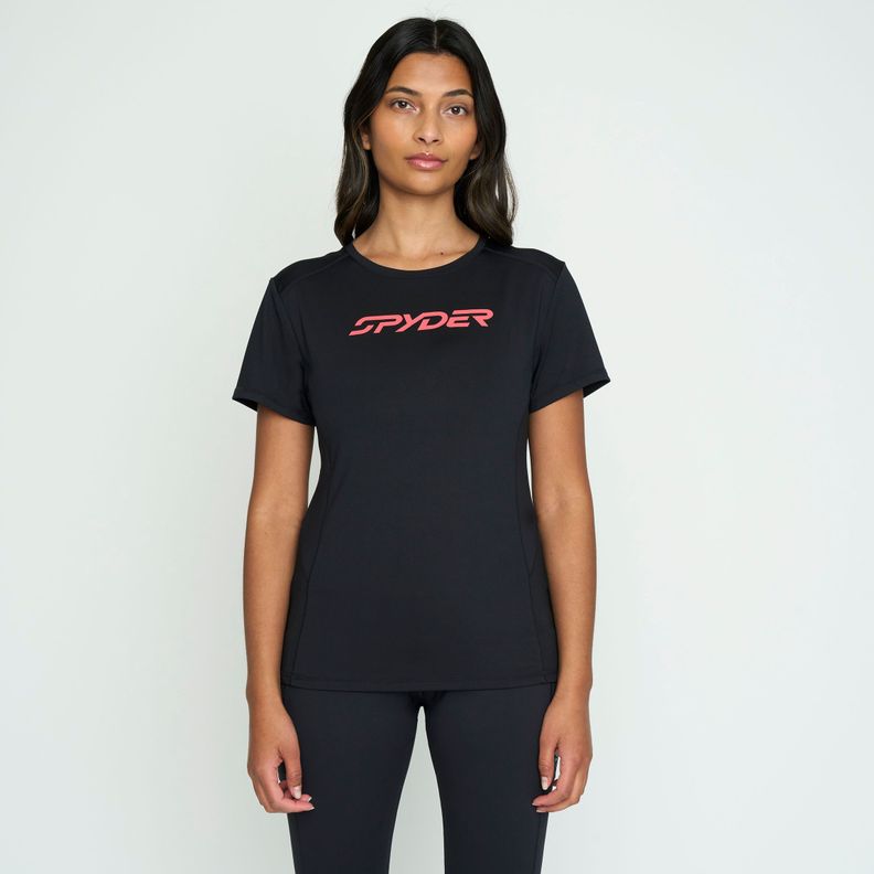 Polera Entrenamiento Mujer Spyder Negro SYWTT02S24BK-0