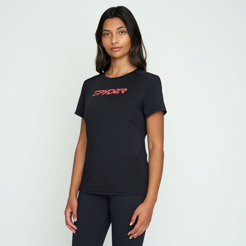 Polera Entrenamiento Mujer Spyder Negro SYWTT02S24BK-1