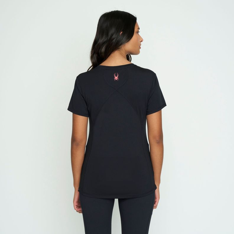 Polera Entrenamiento Mujer Spyder Negro SYWTT02S24BK-2