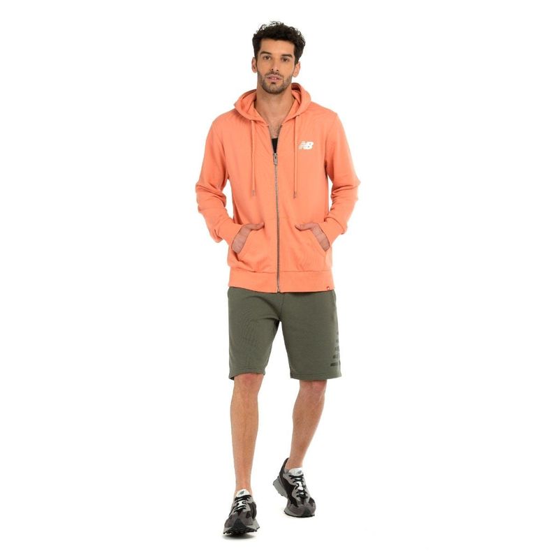Polerón Lifestyle Hombre New Balance Naranjo-2