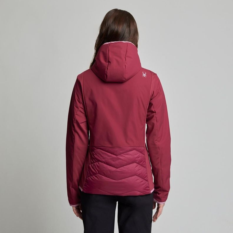 Chaqueta Outdoor Mujer Spyder Hybrid Thermal Rojo-3
